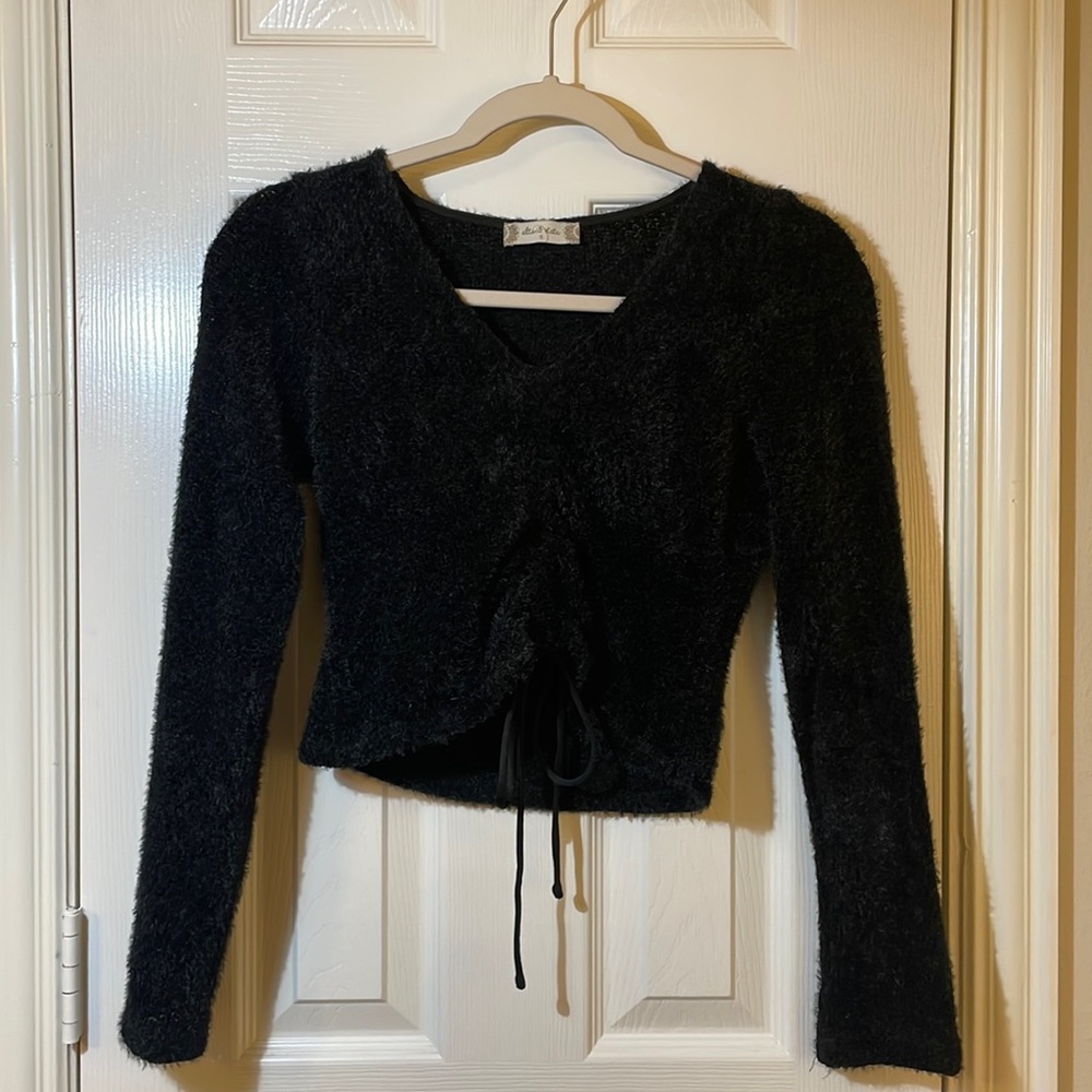 Altar’d State Fuzzy Black Sweater